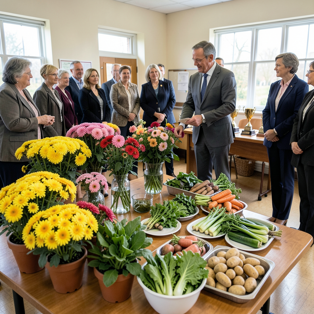 Town mayor visits Abingdon Horticultural Society autumn show